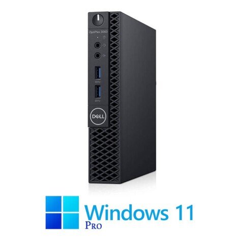 Mini PC Dell OptiPlex 3060, Hexa Core i5-8400, 16GB DDR4, 256GB SSD, Win 11 Pro